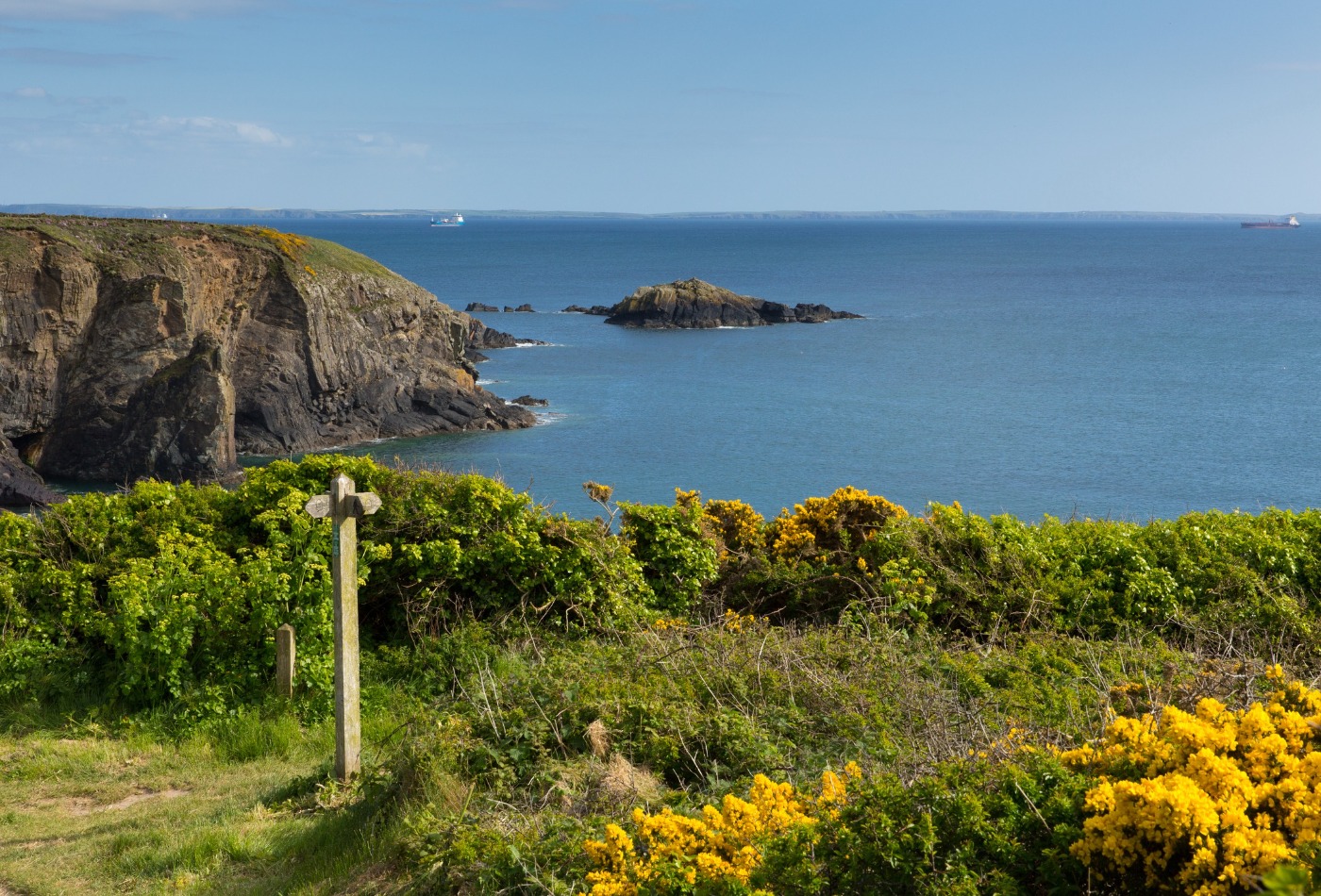 Coastal path walk in Pembrokeshire