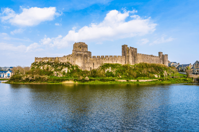 Pembroke Castle in West Wales