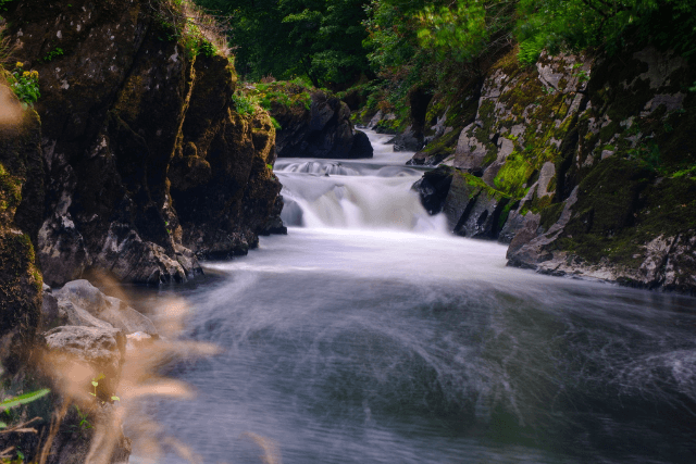 Cenarth Falls cascading down the River Teifi